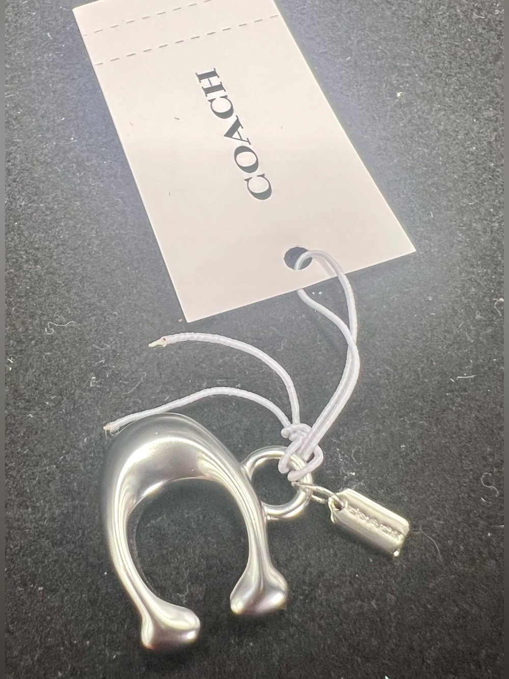 🌟 Coach Silver-Tone Signature"C" Sneaker Shoe Lace Charm 🌟